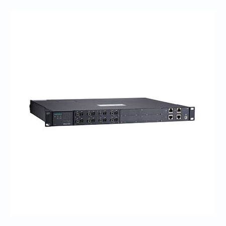 Moxa 8Port Fiber St, Rugged Device Server, 2X10/100M Rj45 1588V2, 2X10/100M NPort S9650I-8F-2HV-E-T